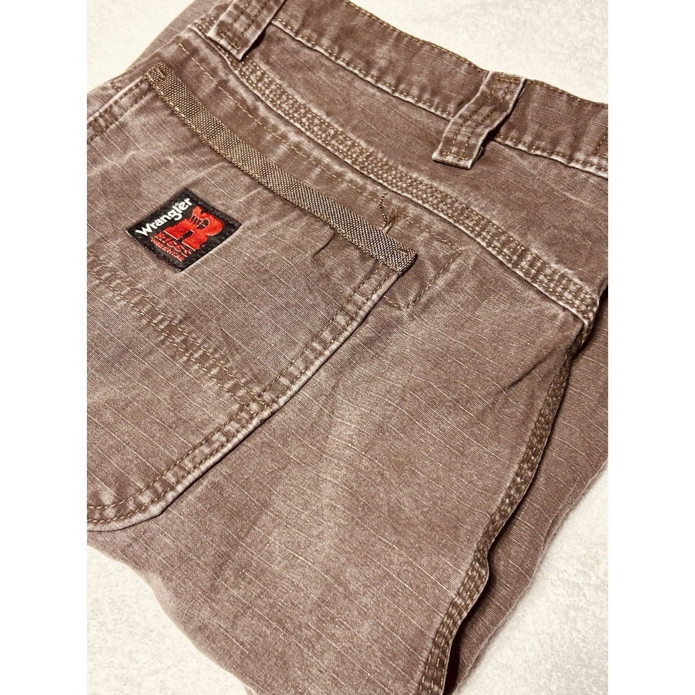Wrangler RIGGS Workwear Ripstop Ranger Cargo Pants Brown 38x32 No Stains/Holes